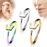 Crown Nose Hoop Cartilage Ear Ring